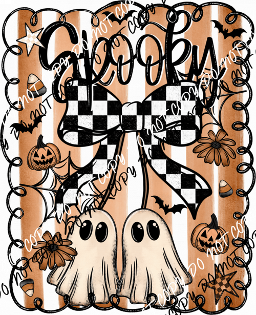 Spooky Ghost Pair DTF Transfer - We Print U Press DTF Transfers