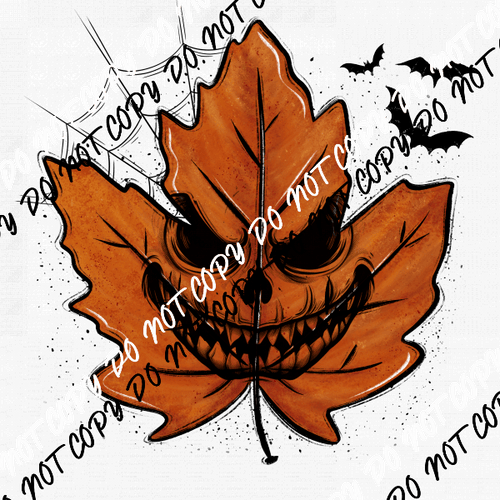 Spooky Leaf DTF Transfer - We Print U Press DTF Transfers