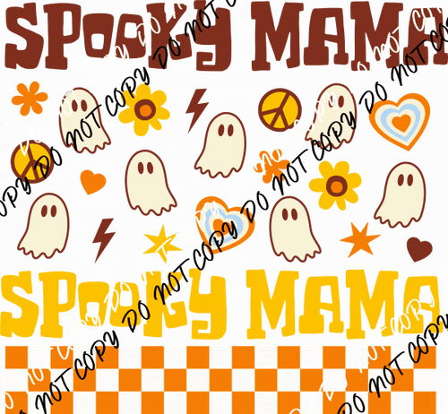 Spooky Mama Ghosts Retro DTF Transfer - We Print U Press DTF Transfers