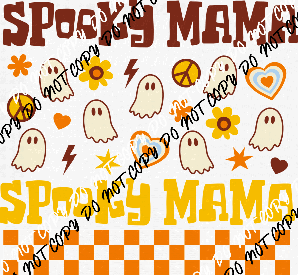 Spooky Mama Ghosts Retro DTF Transfer - We Print U Press DTF Transfers