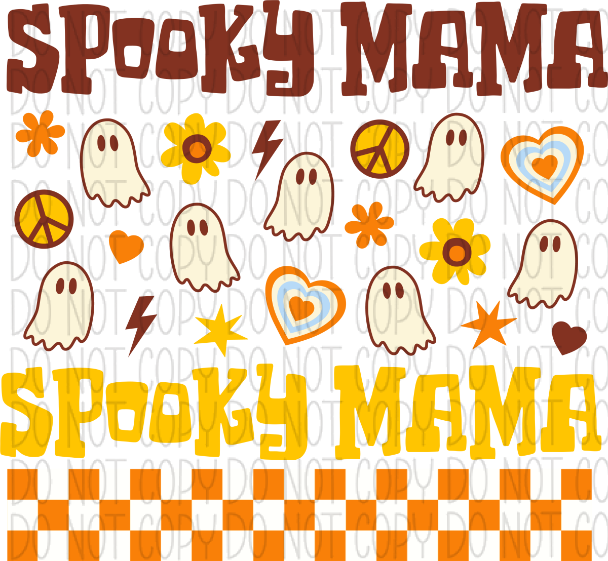 Spooky Mama Ghosts Retro Dtf Transfer