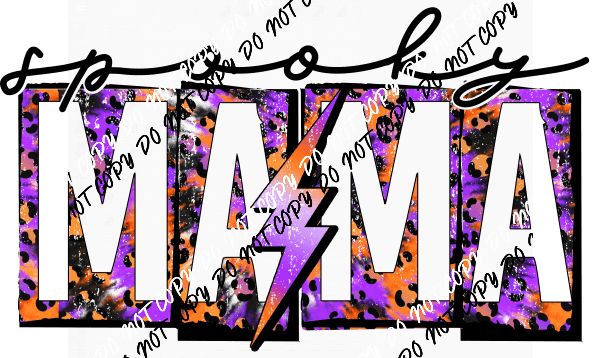 Spooky Mama Grunge Tie Dye DTF Transfer - We Print U Press DTF Transfers