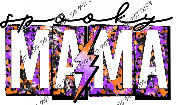 Spooky Mama Grunge Tie Dye DTF Transfer - We Print U Press DTF Transfers