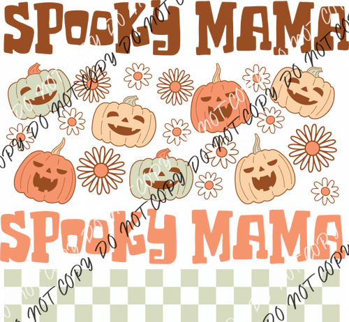 Spooky Mama Pumpkins Retro Dtf Transfer