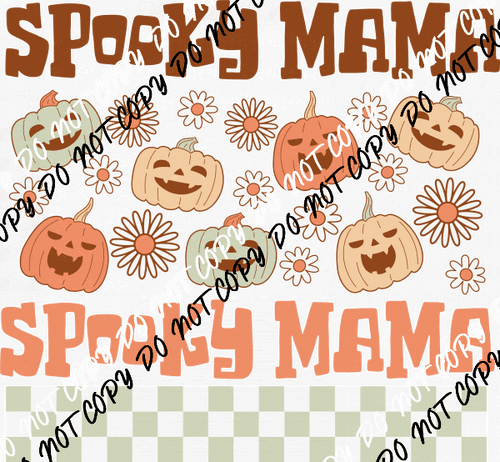 Spooky Mama Pumpkins Retro DTF Transfer - We Print U Press DTF Transfers