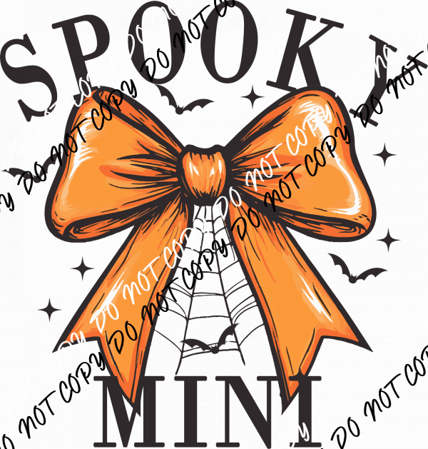 Spooky Mini Orange Bow DTF Transfer - We Print U Press DTF Transfers