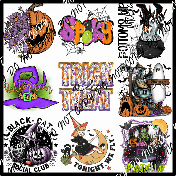 SPOOKY MINI UV TRANSFER BUNDLE - We Print U Press DTF Transfers