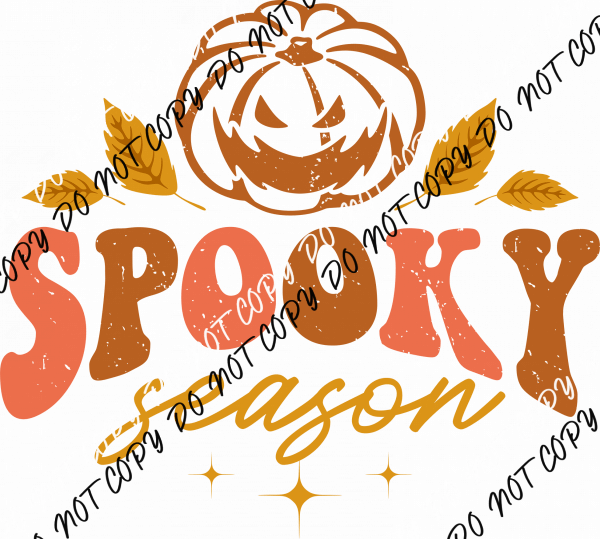 Spooky Season Creepy Pumpkin DTF Transfer - We Print U Press DTF Transfers
