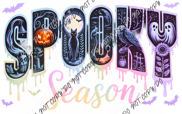 Spooky Season Drip DTF Transfer - We Print U Press DTF Transfers