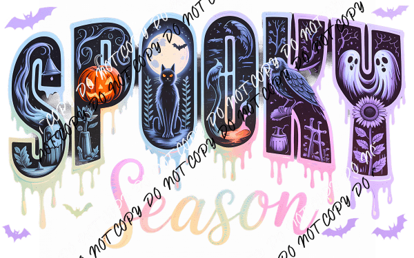Spooky Season Drip DTF Transfer - We Print U Press DTF Transfers