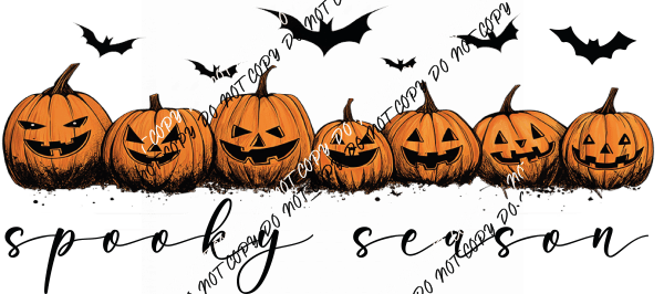 Spooky Season Pumpkins DTF Transfer - We Print U Press DTF Transfers