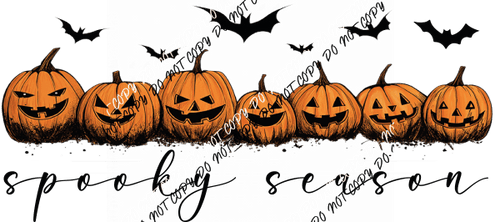 Spooky Season Pumpkins DTF Transfer - We Print U Press DTF Transfers