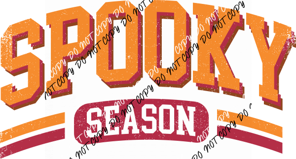 Spooky Season Varsity DTF Transfer - We Print U Press DTF Transfers