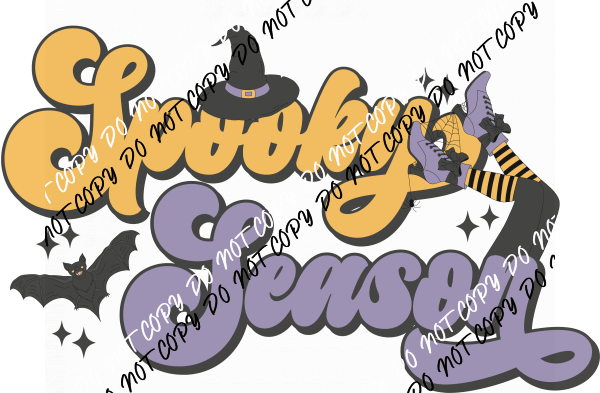 Spooky Season Witch Design DTF Transfer - We Print U Press DTF Transfers