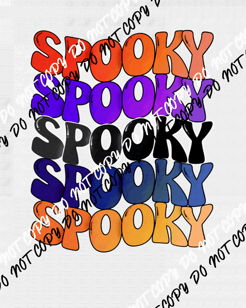 Spooky Spooky Wavy Text DTF Transfer - We Print U Press DTF Transfers