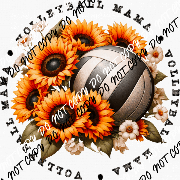 Sport Mama with Sunflowers (Choose Sport) DTF Transfer - We Print U Press DTF Transfers