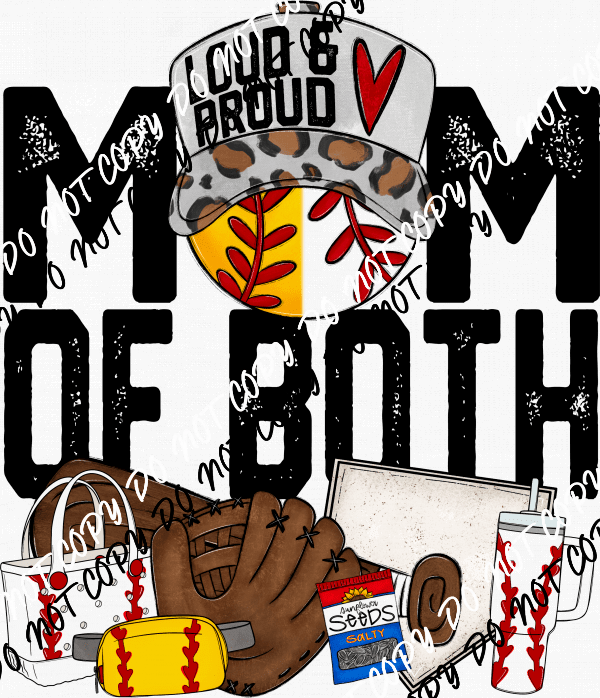 Sport Mom Loud and Proud with Gear (Choose Sport) DTF Transfer - We Print U Press DTF Transfers