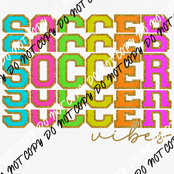 Sports Vibes Bright Stacked (Choose Your Sport) DTF Transfer - We Print U Press DTF Transfers