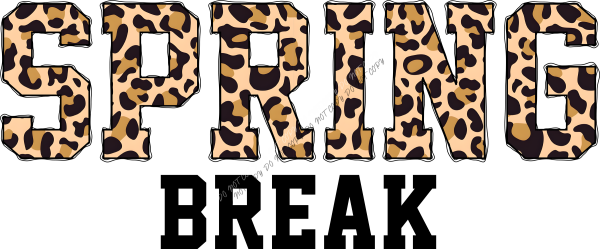 Spring Break Animal Print DTF Transfer RTP DTF Transfers