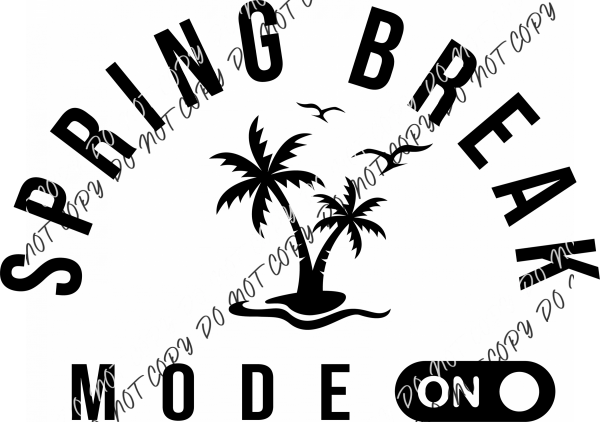 Spring Break Mode with Palm Trees DTF Transfer RTP DTF Transfers