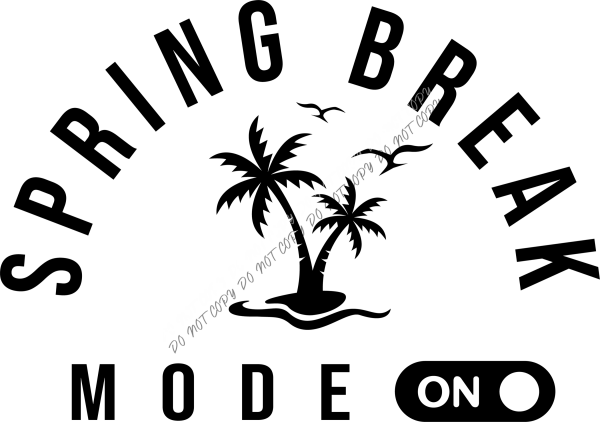 Spring Break Mode with Palm Trees DTF Transfer RTP DTF Transfers