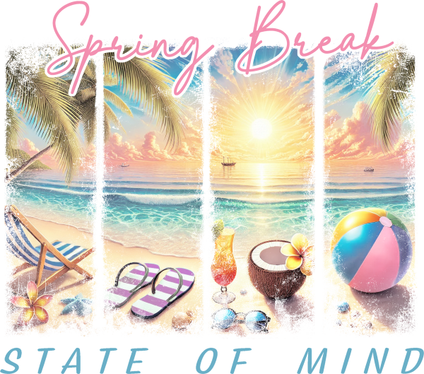 Spring Break State of Mind DTF Transfer
