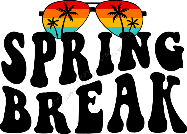 Spring Break Sunglasses DTF Transfer RTP DTF Transfers