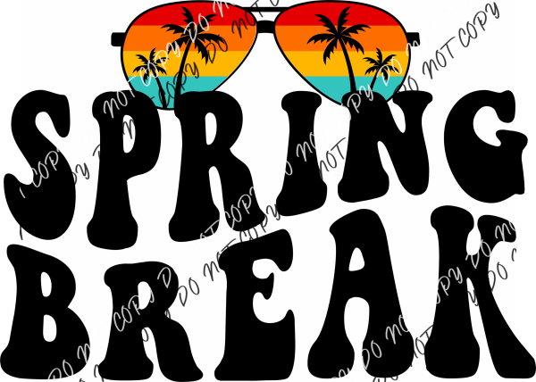 Spring Break Sunglasses DTF Transfer RTP DTF Transfers
