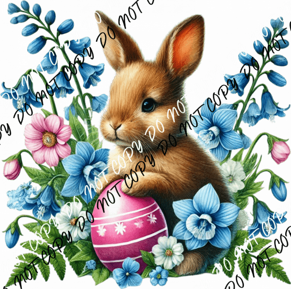Springtime Easter Bunny DTF Transfer - We Print U Press DTF Transfers