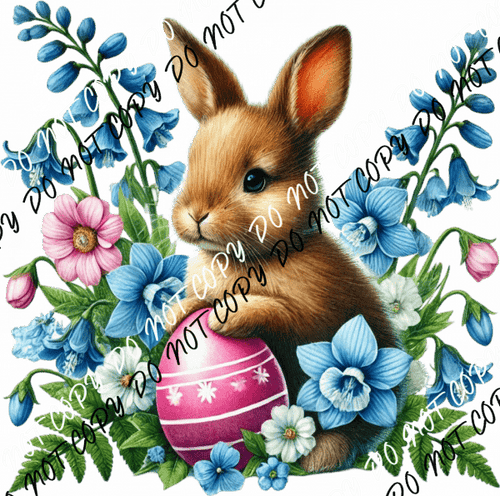 Springtime Easter Bunny DTF Transfer - We Print U Press DTF Transfers
