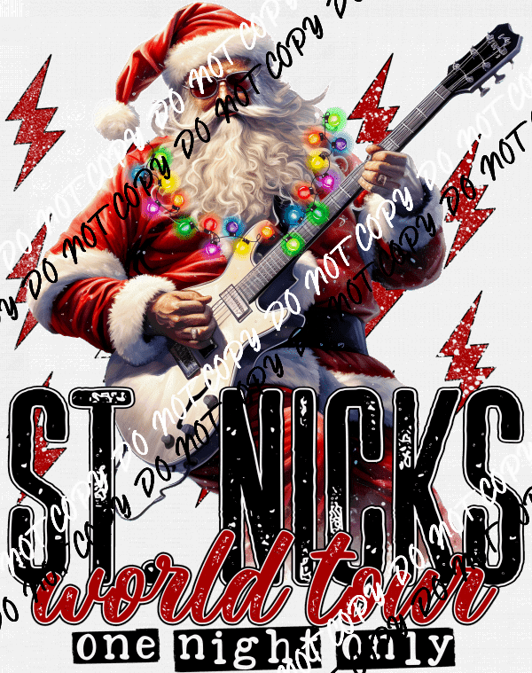 St. Nick's World Tour One Night Only DTF Transfer - We Print U Press DTF Transfers