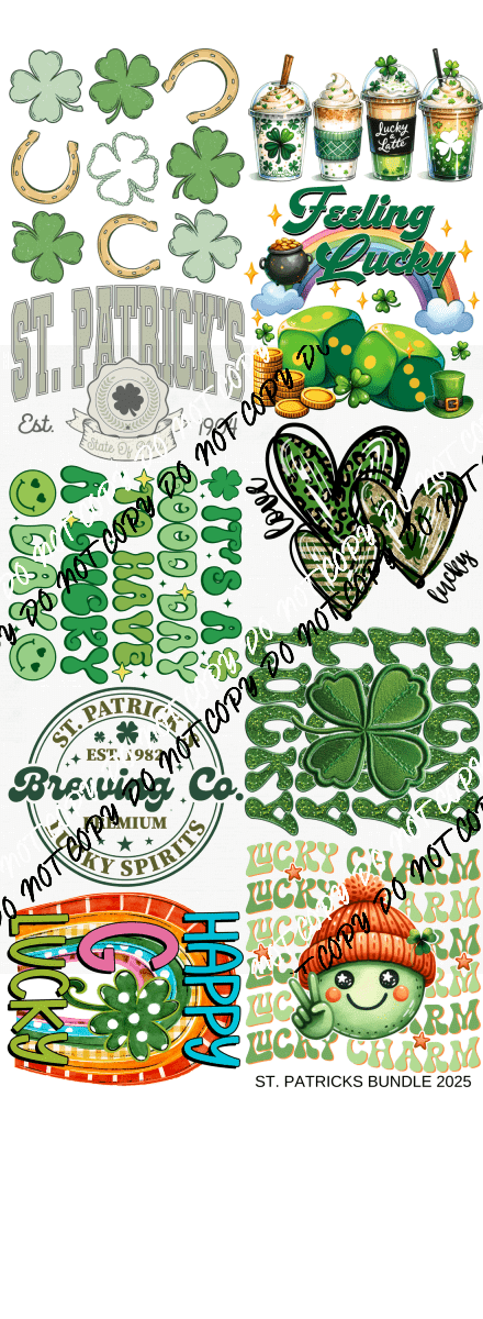 St. Patrick's Day 2025 DTF Transfer Bundle - We Print U Press DTF Transfers