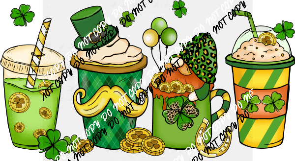 St. Patrick's Day Drinks DTF Transfer - We Print U Press DTF Transfers