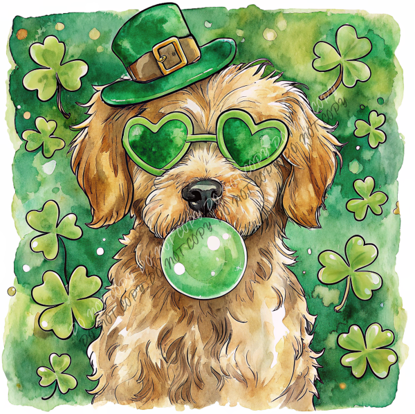 St. Patrick’s Day Goldendoodle DTF Transfer RTP DTF Transfers