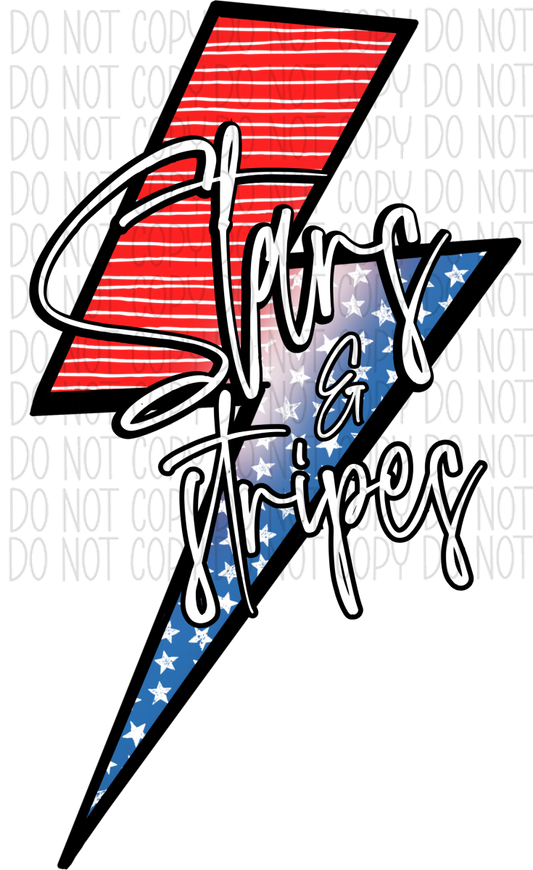 Stars And Stripes Bolt With Dtf Transfer Rtp Transfers