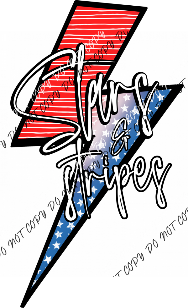 Stars And Stripes Bolt With Dtf Transfer Rtp Transfers