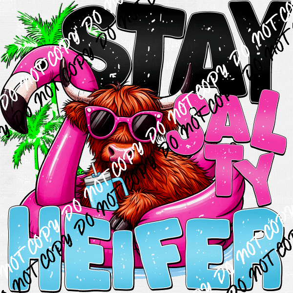 Stay Salty Heifer with Flamingo DTF Transfer - We Print U Press DTF Transfers