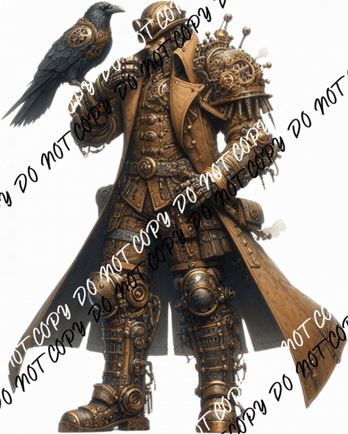 Steampunk Raven Engineer DTF Transfer - We Print U Press DTF Transfers