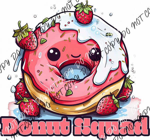 Strawberry Donut Squad Dtf Transfer Transfers