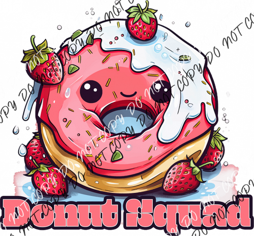 Strawberry Donut Squad Dtf Transfer Transfers