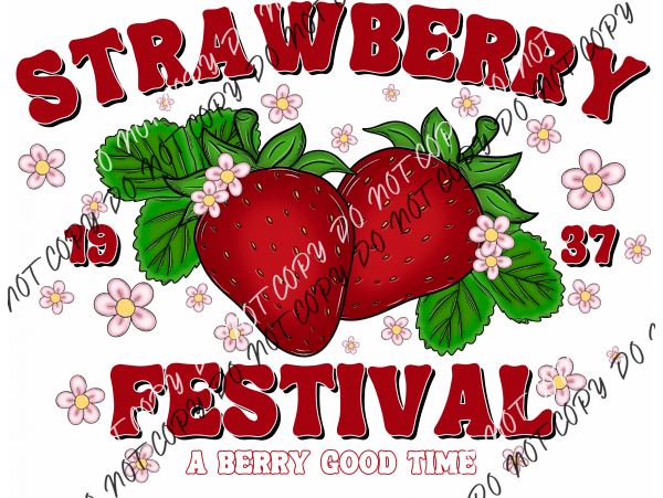 Strawberry Festival Dtf Transfer