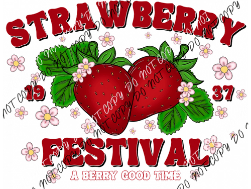 Strawberry Festival Dtf Transfer