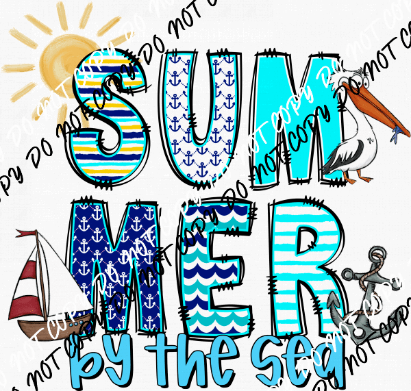 Summer by the Sea DTF Transfer - We Print U Press DTF Transfers
