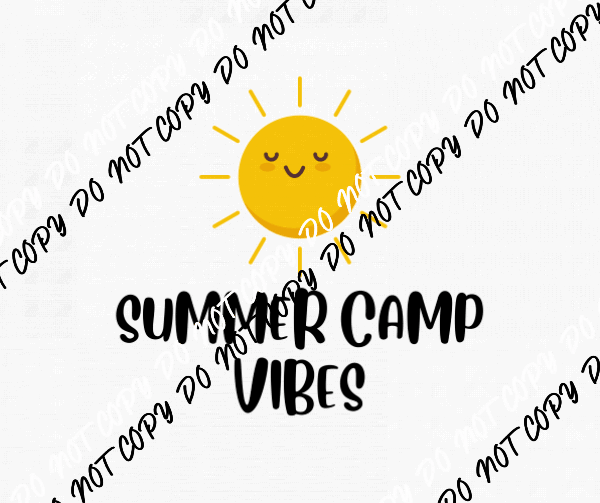 Summer Camp Vibes with Sun DTF Transfer - We Print U Press DTF Transfers