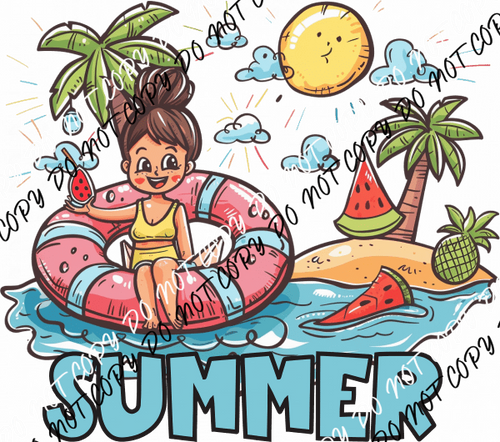 Summer Fun Beach DTF Transfer - We Print U Press DTF Transfers