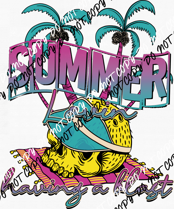 Summer Lovin Skull DTF Transfer - We Print U Press DTF Transfers