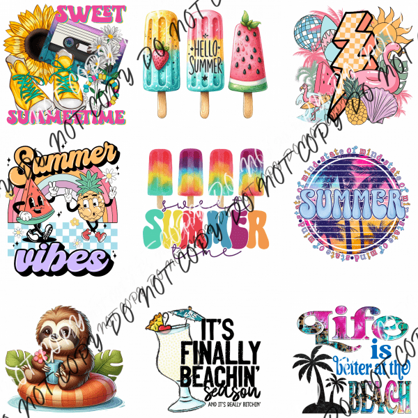 SUMMER MINI UV TRANSFER BUNDLE - We Print U Press DTF Transfers
