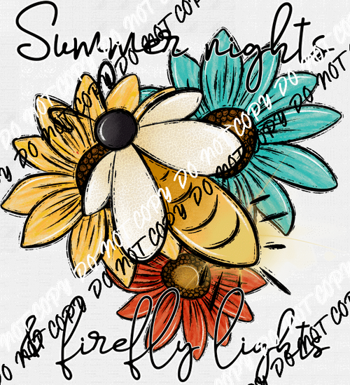 Summer Nights & Firefly Lights DTF Transfer - We Print U Press DTF Transfers