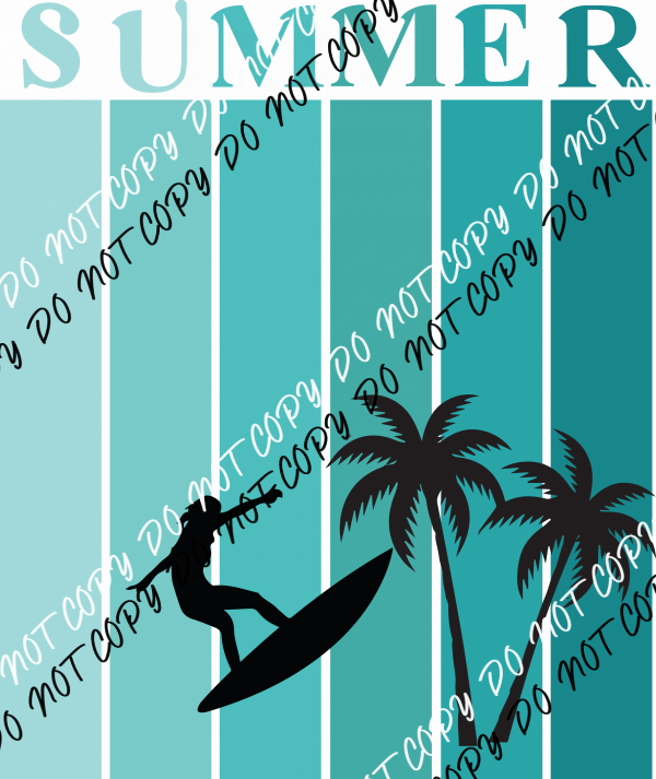 Summer Surf Vibes DTF Transfer - We Print U Press DTF Transfers