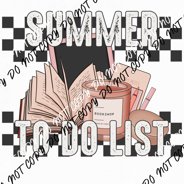 Summer to Do List DTF Transfer - We Print U Press DTF Transfers